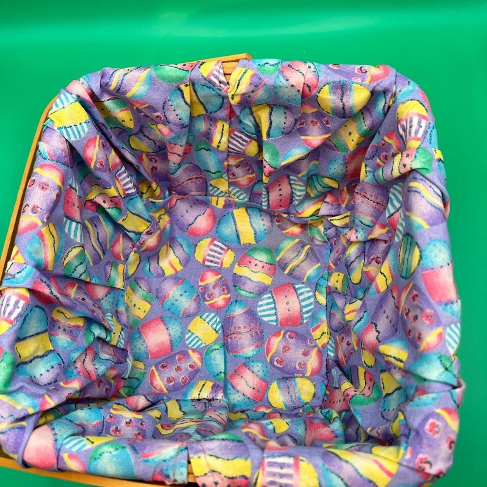 Fabric Lined Wicker Rattan Easter Basket